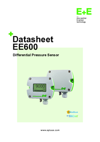 Thumbnail of document Data Sheet - EE600 Differential Pressure Sensor